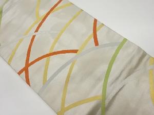 リサイクル　抽象模様織出し名古屋帯